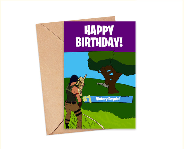 Fornite “Victory Royale” Birthday  Card