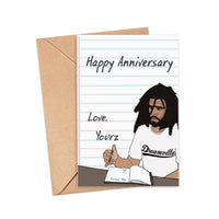 J Cole Anniversary Card