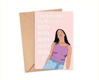Rihanna "Work" Birthday Card