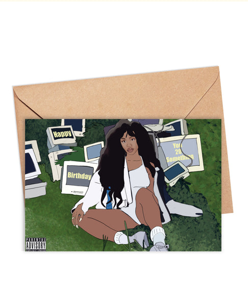 SZA CRTL "20 Something" Birthday Card